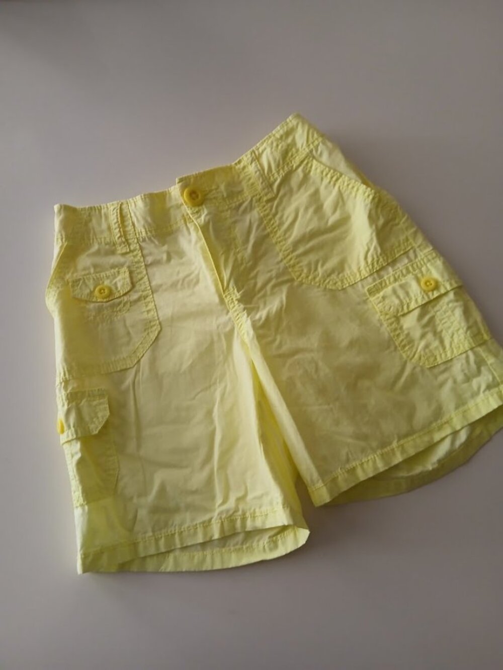 Yellow Cotton Cargo Style Shorts - old navy - kids size 12